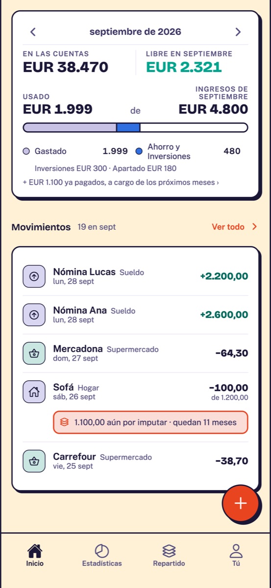 Inicio: lo que queda libre este mes